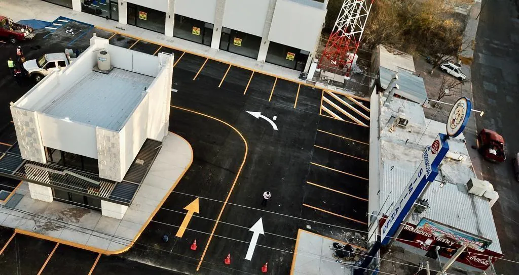 Vista aérea del drive thru